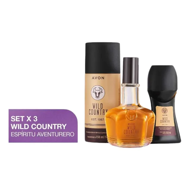 Colonia Wild Country Avon - Set Completo