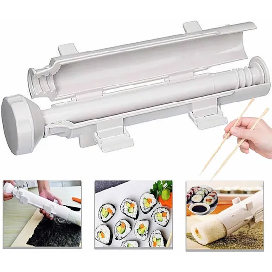Sushi Roller Molde Maquina P/ Fazer Sushi Bazooka Enrolador