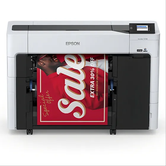Plotter de impressão a jato de tinta Epson Surecolor T3770e de 24 cores