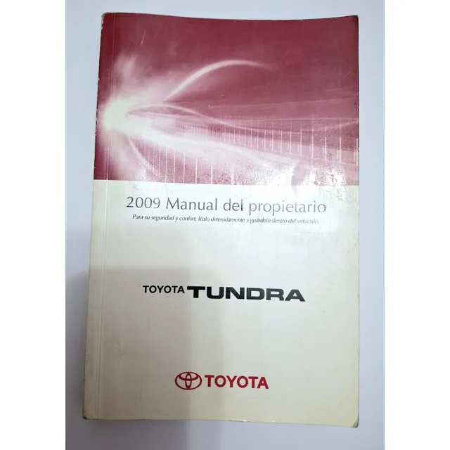 Manual Del Propietario Toyota Tundra 2009 En Español Usado