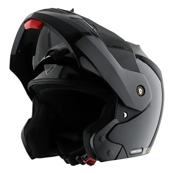 Casco Moto Rebatible Vertigo Crux Visor Fume Negro
