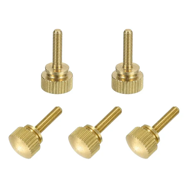5 Pernos De Hombro M3x12mm De Latón Macizo