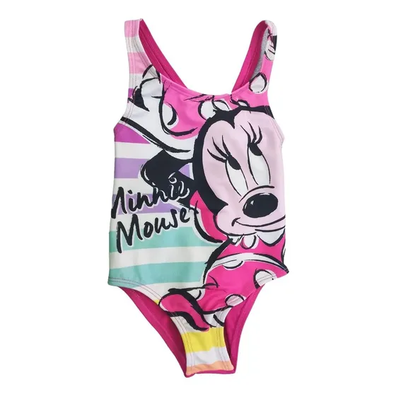 Traje Baño Enterizo Minnie Mouse Minie Lazo Niño Infantil