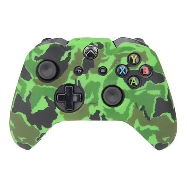 Funda Protector Silicona Joystick Para Xbox One Camufl Verde