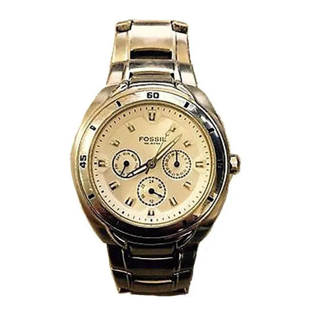 Reloj Fossil Sbq1003 Casual Elegante Acero Pulido Y Satinado