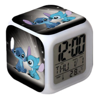 Reloj Despertador Con Estampado De Puntadas, Regalo Para Niñ Reloj Despertador Con Estampado De Puntadas, Regalo Para Niñ