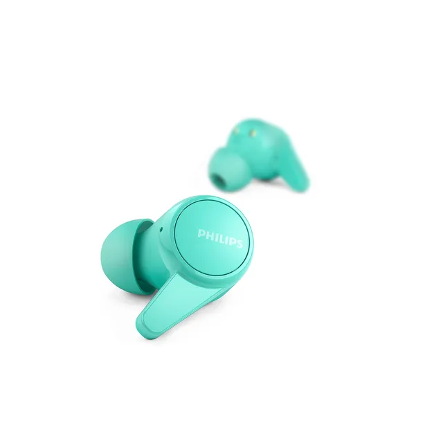 Auriculares True Wireless Philips T1207, Color Verde Azulado