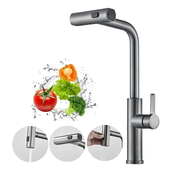 Griferia De Cocina Con Cascada 4 Salidas