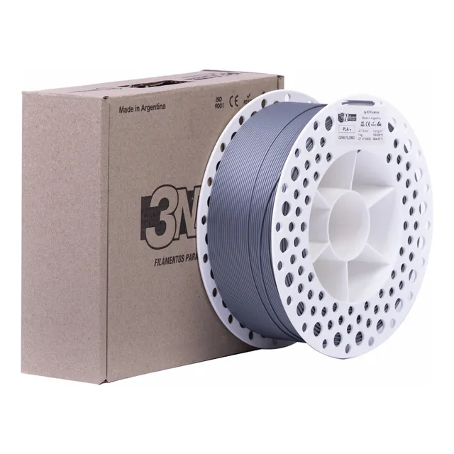 Filamento 3d 3nmax Pla+ 1.75mm 1kg Tonos Mate Impresora 3d Color Gris Plomo