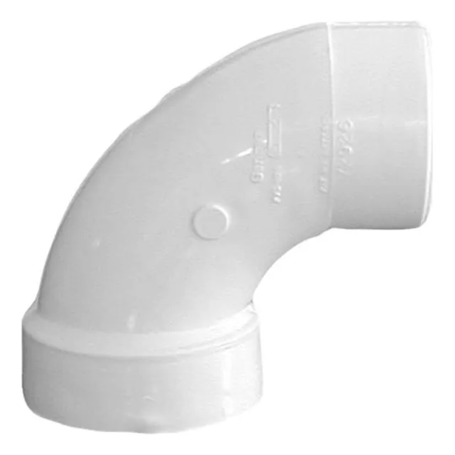 Accesorio Sanitario Para Codo Calle 90° 2  Color Blanco