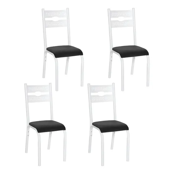 Kit 4 Cadeiras Cozinha/Jantar Luna Branco