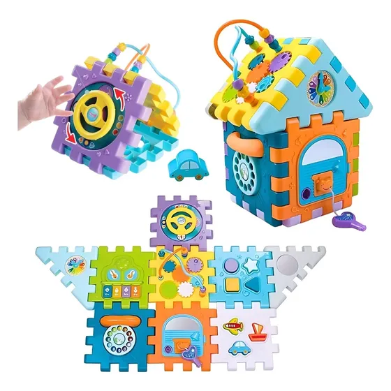 Cubo Didactico Para Bebes 8 En 1 De Aprendizaje Montessori