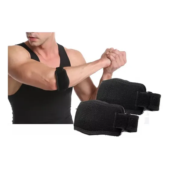 Pack 2 Codera Ortopédica Ajustable Protección Ligera Transpirable Elástica Alivio Unisex Compresión Deportiva Marin Soporte Codo Epicondilitis Tenis Gym Crossfit Dolor Articulaciones Tendinitis Marin