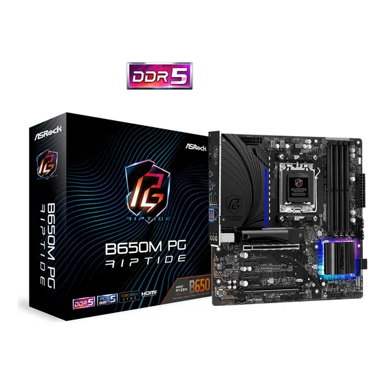 Tarjeta Madre Asrock B650m Pg Lightning Wifi Ddr5 Amd Ryzen