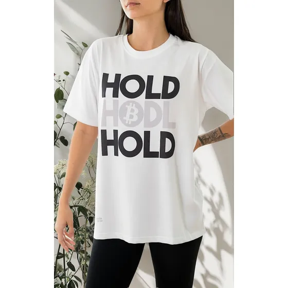 Remera De Bitcoin Hold Criptomonedas Unisex (100% Algodón)