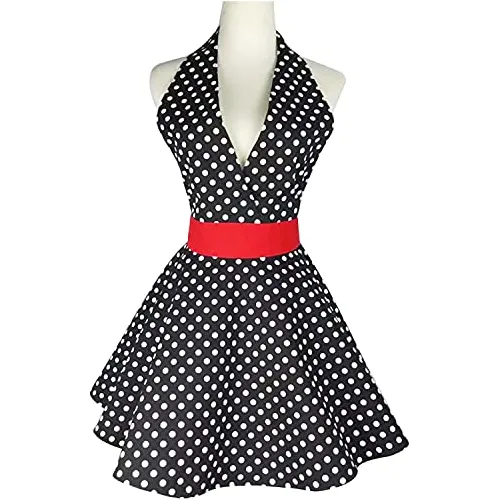 Delantales Sexy Rosielily Para Mujer, Bonito Delantal Retro