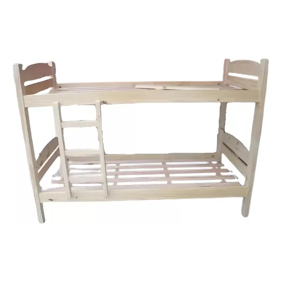 Cama Cucheta Superpuesta Lejaim De Pino Macizo Con 4 Travesaños Robusta Y Funcional