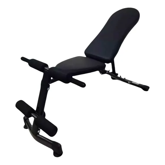 Banco De Pesas Inclinado Piernas Abdominal Regulable Calidad Lumax Zgf-008 Negro