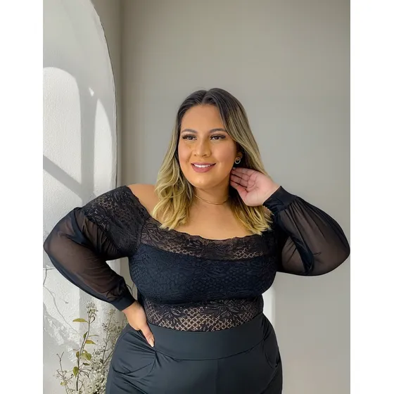 Cropped Plus Size Manga Longa (iara)