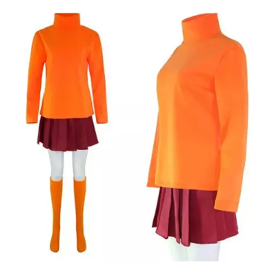 Cosplay De Halloween De Scooby-doo Velma, Incluye Peluca