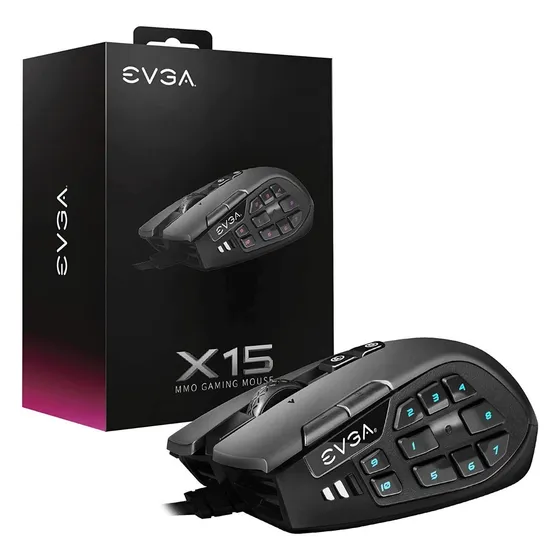 Mouse Evga X15 Gaming Rgb 8k Hz 16000 Dpi 20 Botones Gamer