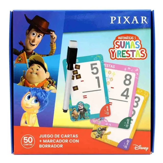 Matematicas Pixar 01 Sumas Y Restas (juego De Cartas) - Disn