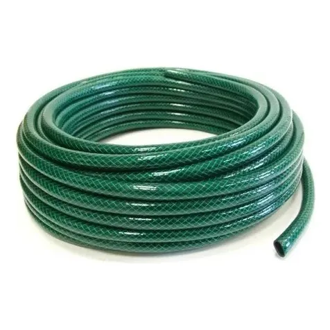 Rollo De Manguera Verde Tipo Culebra Resistente 1/2'' 50mts