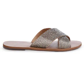 Rasteira Anacapri Marrom E Chumbo Feminino Glitter Glam Rasteira Anacapri Marrom E Chumbo Feminino Glitter Glam