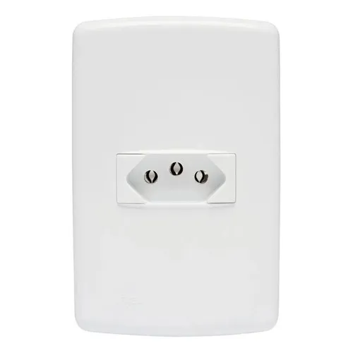 Tomada 20a 250v 4x2 Iriel Duale Up Cor Branco