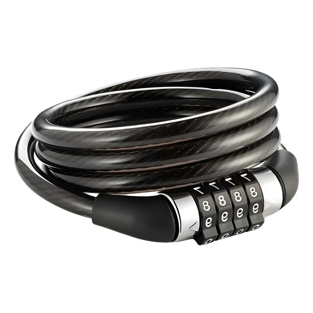 Cadeado Bicicleta Antifurto Trava Com Senha Aço Reforçado Para Bike Moto Corrente Portão C...