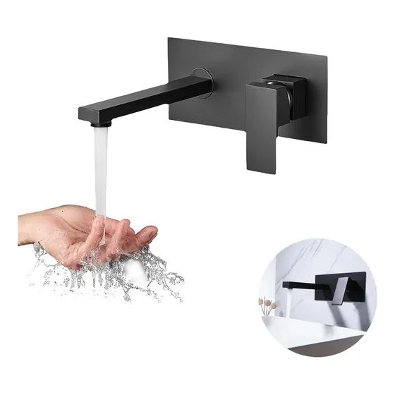Moderno Monomando Grifo Mezcladora Llave Pared Para Baño