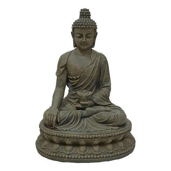 Fonte Buda Tibet Médio A:58cm L:42cm Cimento Pronta Entrega