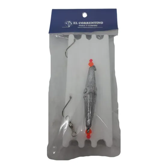 Linea Para Pesca De Boga/carpa C/plomada 2 Anzuelos Fondo
