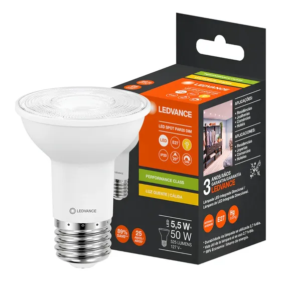 10 Lampadas Led Par20 Dimerizavel 127v Ledvance