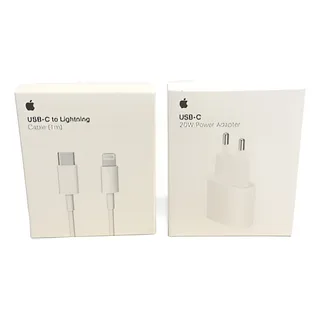 Kit Apple Carregador Usb-c + Cabo 1 Metro Usb-c - Original Kit Apple Carregador Usb-c + Cabo 1 Metro Usb-c - Original