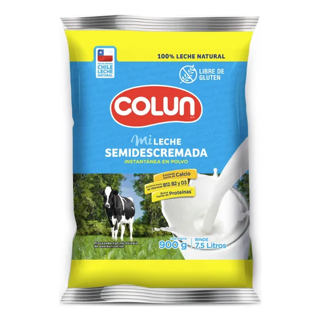 Leche en Polvo Semidescremada 900 gr