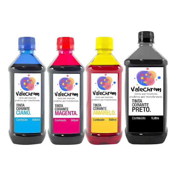 Kit 4 Tinta Para Hp D1560 21 E 22 2,5 Litros