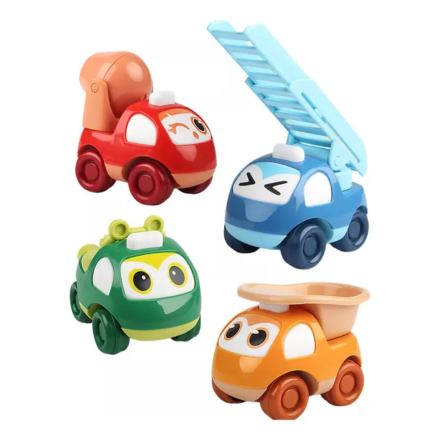 Set 4 Coches De Juguete Con Función De Retroceso Para Bebé