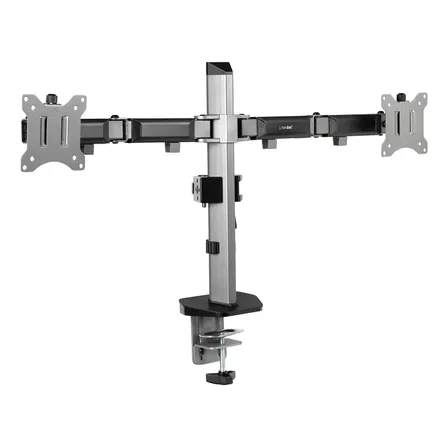 Soporte Brazo Articulado Doble Monitor Linkon Escritorio Negro
