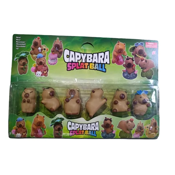 Pack X6 Capibaras Kawaii Colección Juguete Regalo Carpincho