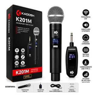 Microfone Kadosh Sem Fio K 201m B5
