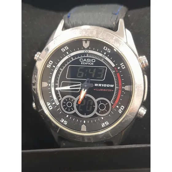Relógio Casio Edifice Wr100m Pulseira Preta