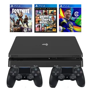 Playstation 4 + 2 Controles + 3 Jogos + Nfe E Garantia Playstation 4 + 2 Controles + 3 Jogos + Nfe E Garantia