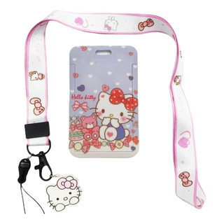 Gafete De Hello Kitty + Cordón Lanyard + Cinta Gafete Gafete De Hello Kitty + Cordón Lanyard + Cinta Gafete