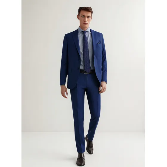 Traje Formal Hombre  Mans World Azul Marino Liso 40s ( Es Como 44) Revisar Medidas En Descripción