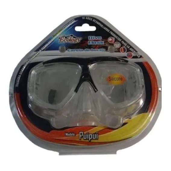 Careta De Buceo Con Vidrio Templado Ecology Pui Pui