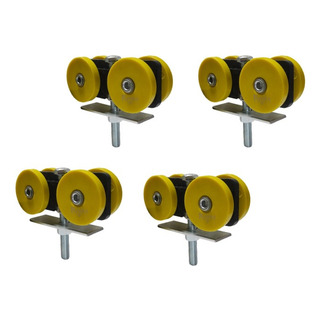 4 Carretillas De Resina Portón 4 Ruedas 200 Kg Riel 1500 4 Carretillas De Resina Portón 4 Ruedas 200 Kg Riel 1500
