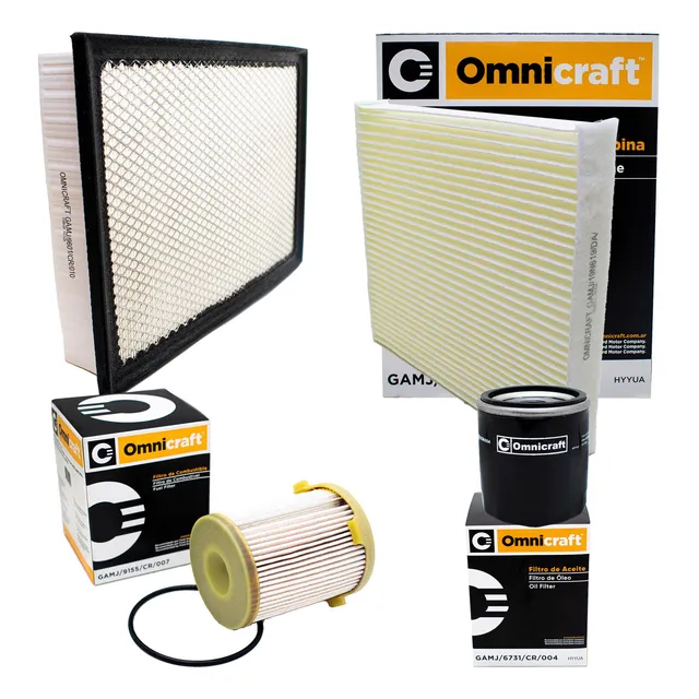 Kit Filtros Aire Aceite Comb Polen Omnicraft Hilux 2.8 Tdi