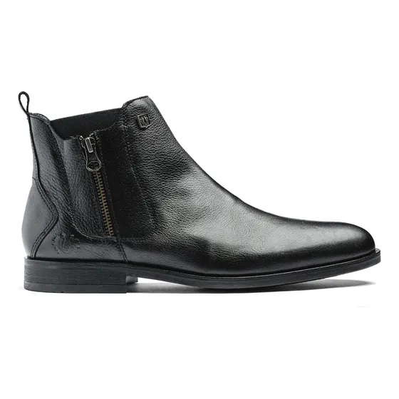 Botines Hombre Chelsea Vestir Casual Black Peppers 100% Piel