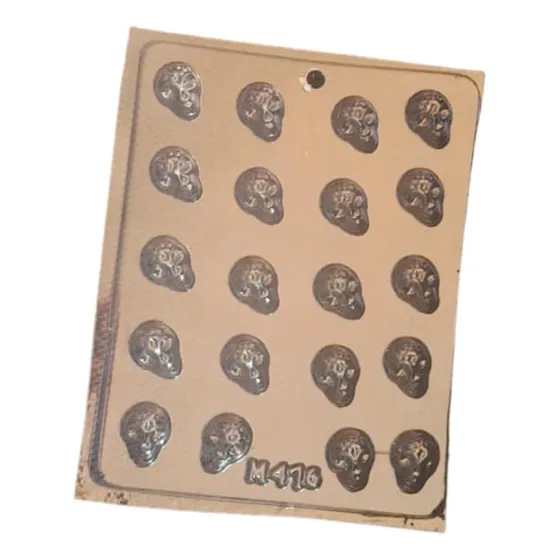*molde Para Chocolate 20 Mini Calaveritas De Azucar Coco *
